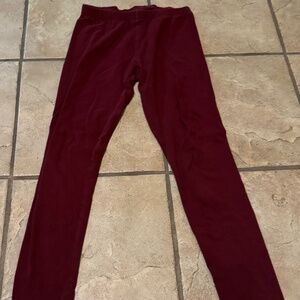 So Favorite Leggings Large 10-12 Girls Burgundy Casual Comfortable Stretch